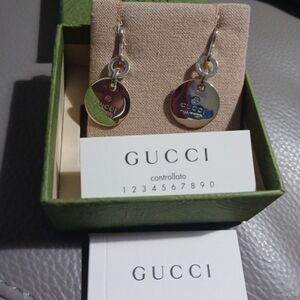 New gucci earrings Authentic dangle signature sterling silver Ag 925 mark